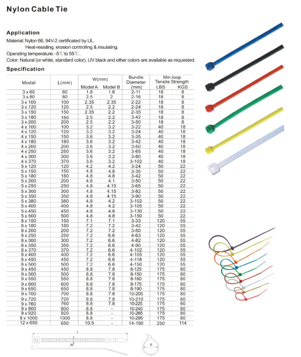 Cable tie nylon
